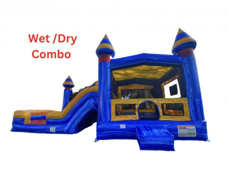 Bounce house with slides