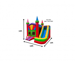 castle20bounce20house20with20slide 1704566783 Mini Castle Bounce House ( DRY ONLY)