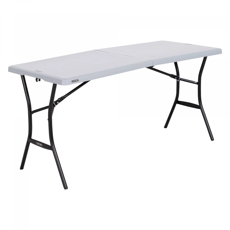 6 Ft White Folding Table