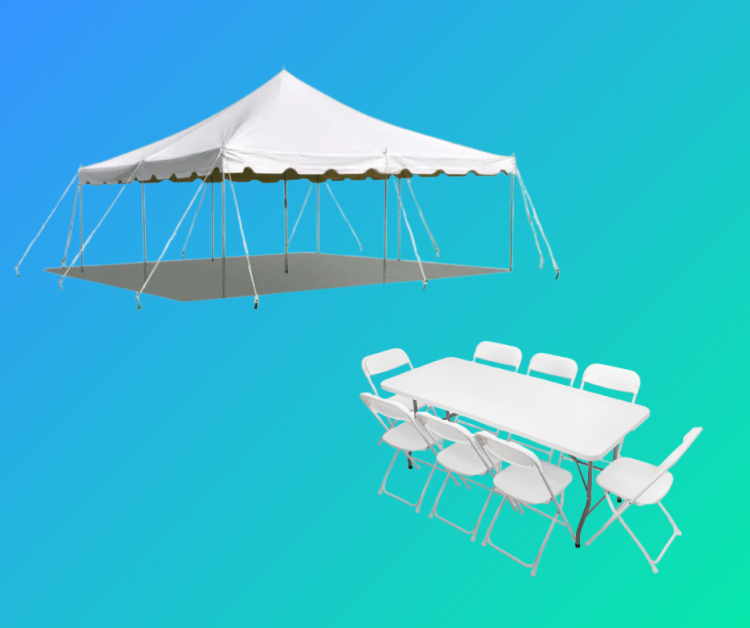 Tent, Tables and Chairs