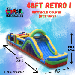 48ft Retro I obstacle course  ( WET or DRY )
