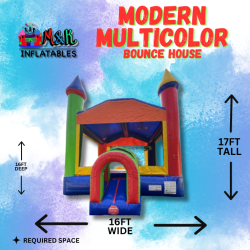 Modern Multicolor Bounce House