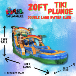 20ft Tiki Plunge Double Lane