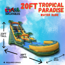 20ft Tropical Paradise Waterslide