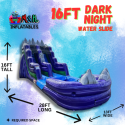 16ft Darknight Waterslide