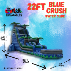 22ft blue crush waterslide