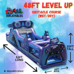 48ft Level Up Obstacle Course ( WET or DRY )