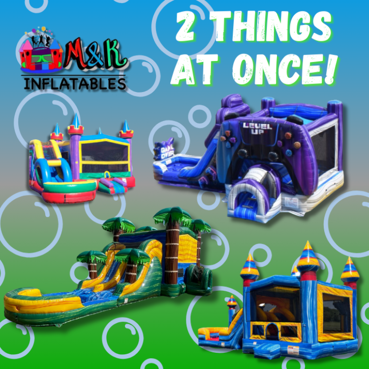 Bounce house with slides