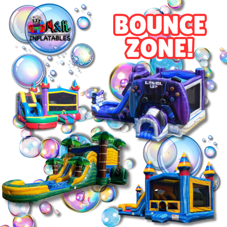 Bounce house with slides