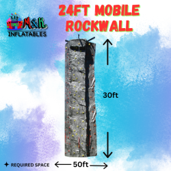 24 FT Mobile Rock Wall Rental (4 Climbers at Once)